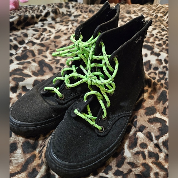 Vans Solid Black High Tops - Picture 2 of 8